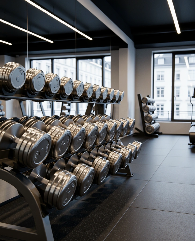 High-end gym environment for fitness coaching